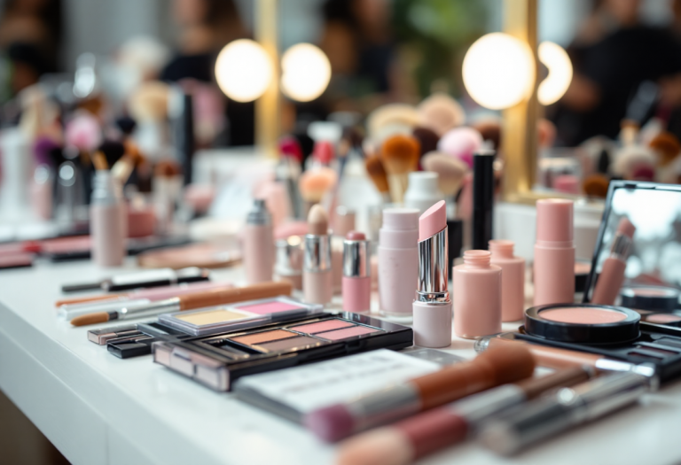 Esempio di make up pastello con colori tenui e freschi