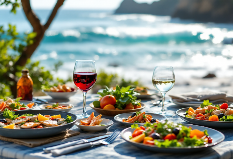 Maneskin durante un pranzo al mare con amici