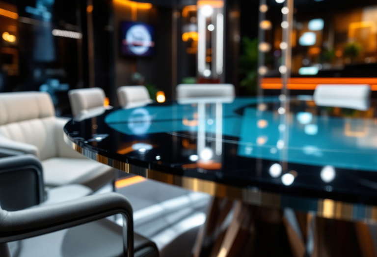 Myrta Merlino durante una puntata di Pomeriggio Cinque