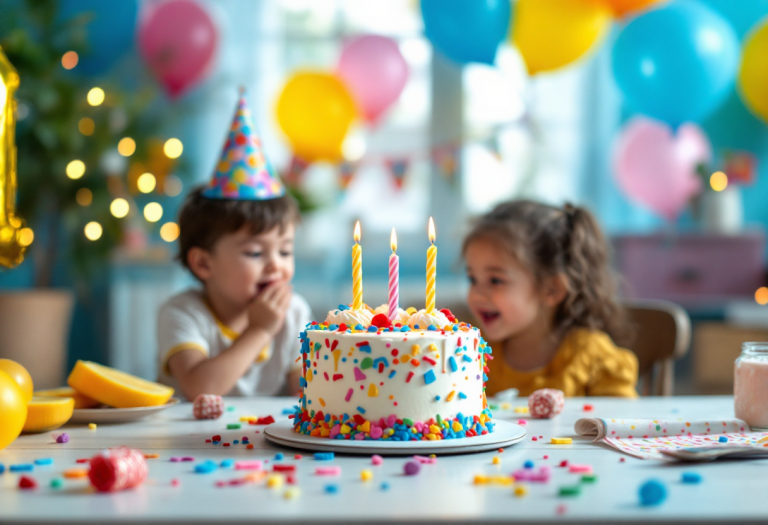 Claudia Galanti con il figlio Liam al suo compleanno