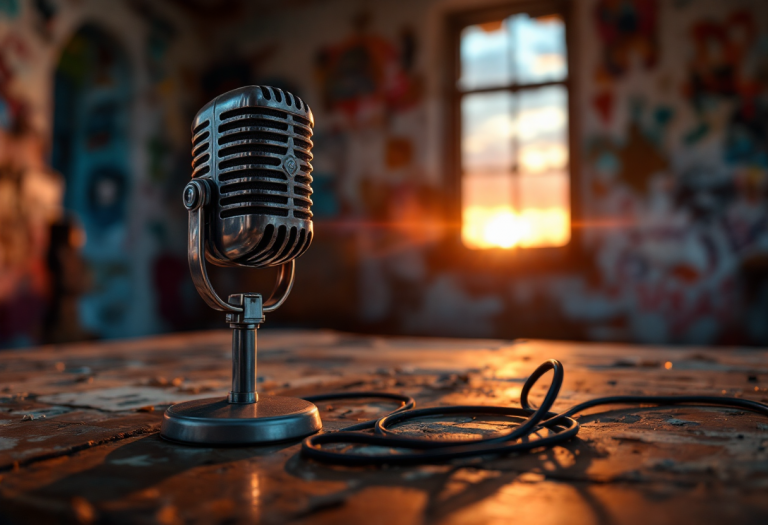 Pietro Morandi in un momento di esibizione musicale