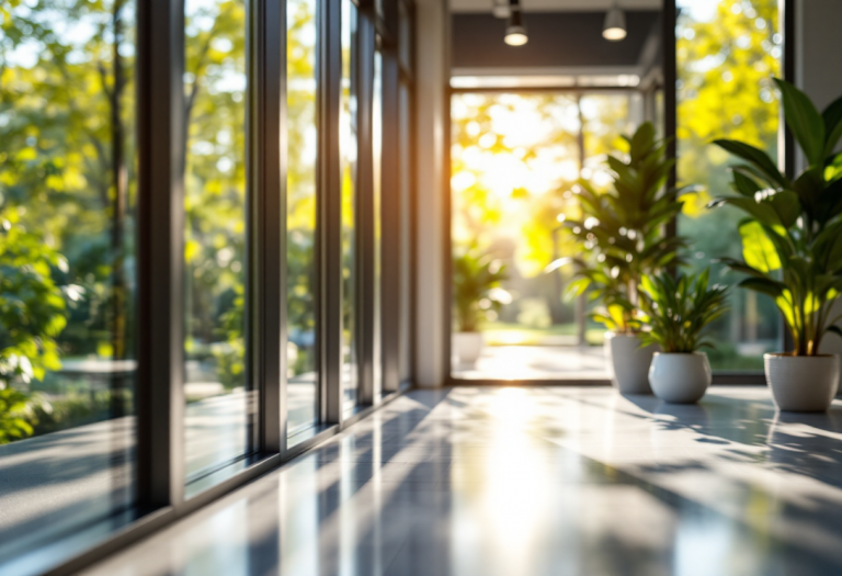 Robot lavavetri in azione su una finestra