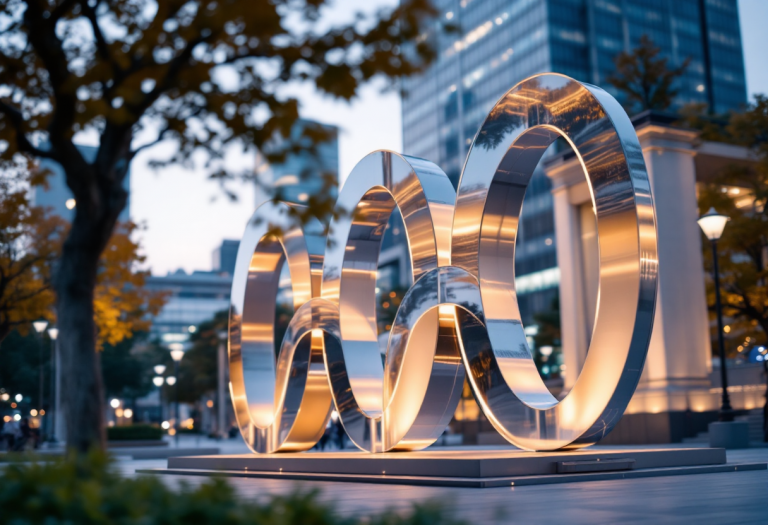 Serena Autieri durante il disvelamento delle torce olimpiche