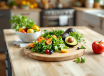 Piatto sano per la salute del fegato con verdure