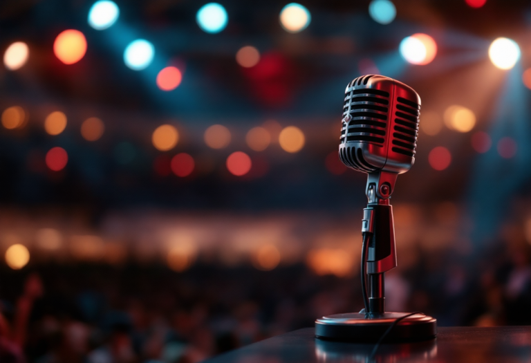 Fiorello durante il suo show comico sulla Rai