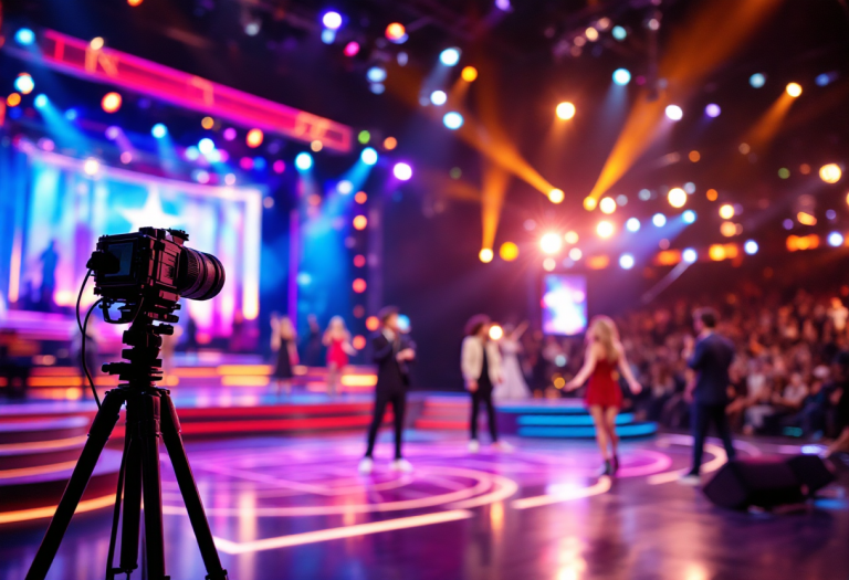 Maria De Filippi durante una puntata del sabato sera