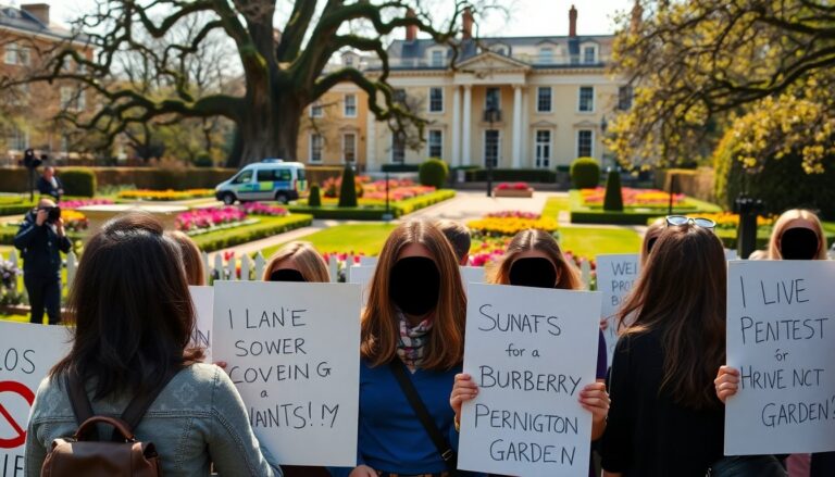 proteste a kensington laffitto del giardino da parte di william e kate per burberry python 1758002581