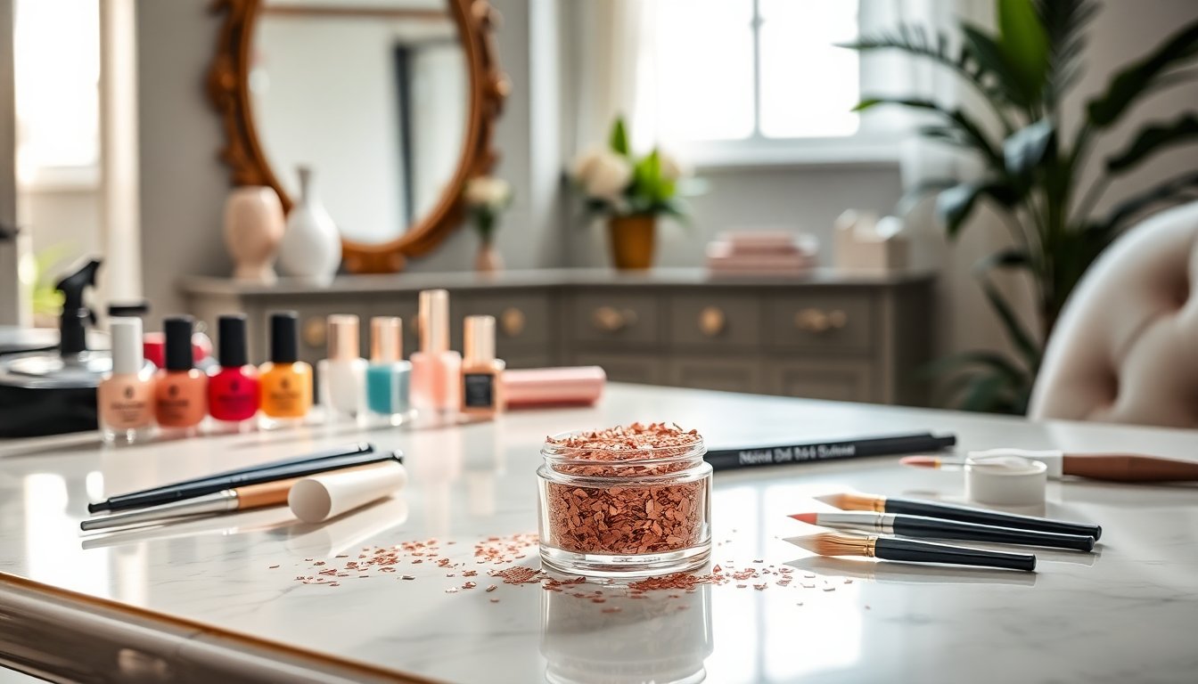 Decorazioni per Unghie: Flake Dorati Rosa per Effetti Straordinari Decorazioni per Unghie: Flake Dorati Rosa per Effetti Straordinari