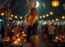 elisabetta canalis si trasforma in coniglietta di playboy per un halloween da urlo 1761921669