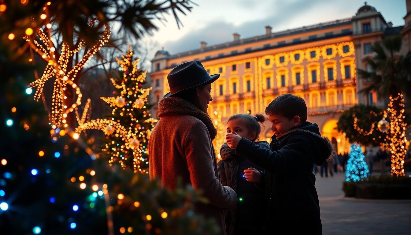 charlene e alberto di monaco accensione delle luci di natale e il misterioso allontanamento di lei
