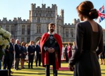 david beckham riceve il titolo di cavaliere da re carlo iii al castello di windsor 1762298920