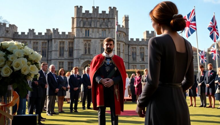 david beckham riceve il titolo di cavaliere da re carlo iii al castello di windsor 1762298920