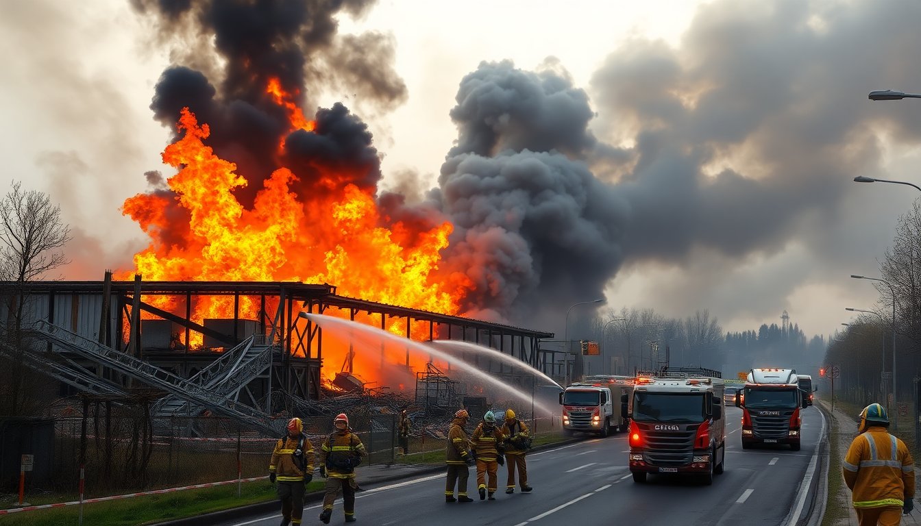 Incendio a Milano: aree industriali in fiamme