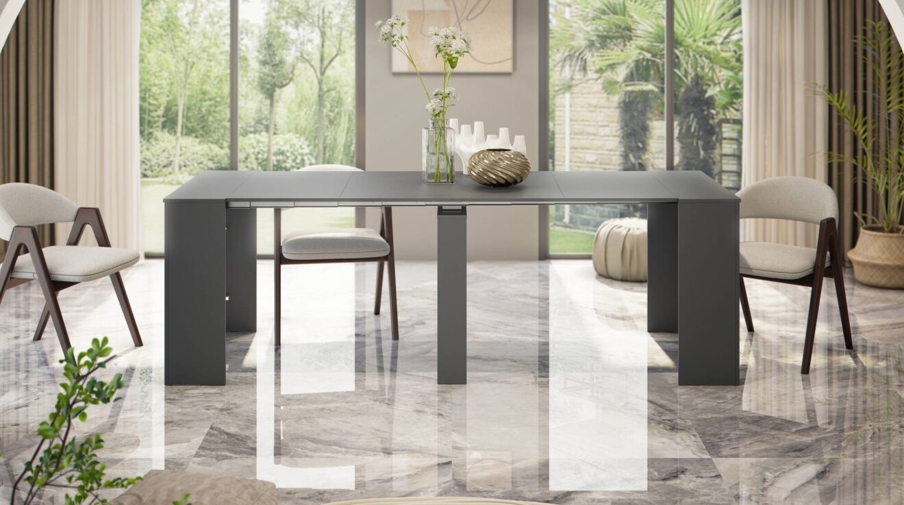 consolle allungabile elegante 4 10 posti antracite abicitren d007154