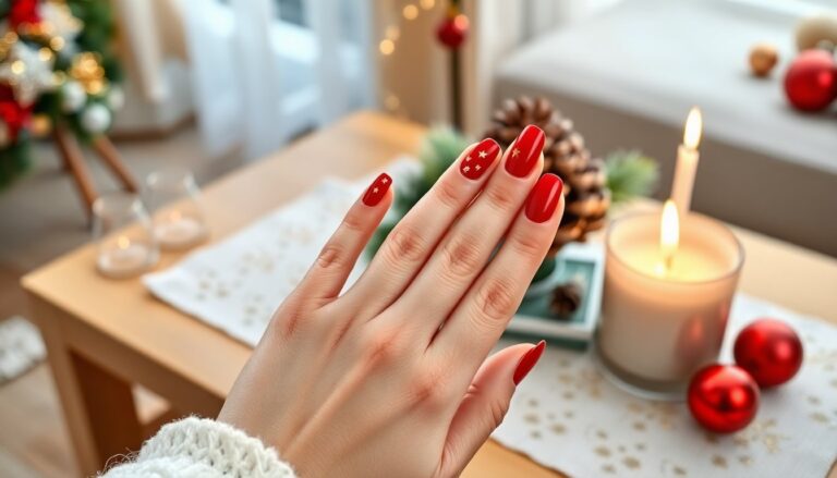 idee festive per unghie rosse da mostrare a natale 1765931783