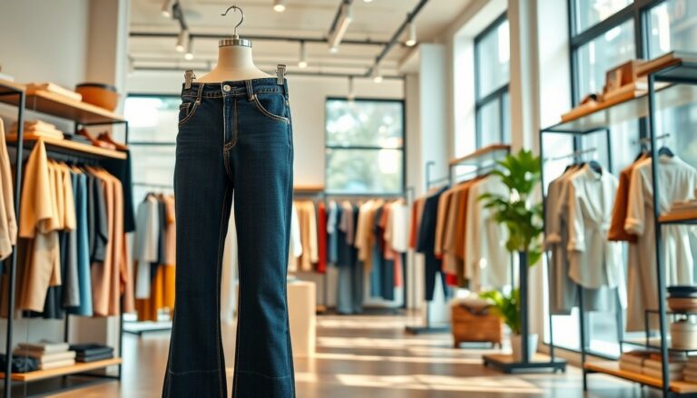 jeans flared fit eleganza e comfort con vita media per un look perfetto 1767118974