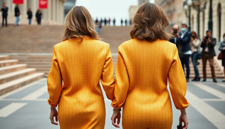 federica panicucci e la figlia sofia brillano in look dorati a milano fashion week 2026 1772263171