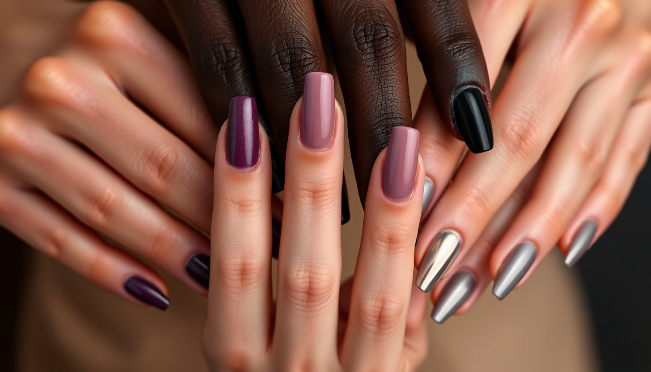 unghie 2026 nude sofisticato plum noir e mirrored manicure per il look perfetto 1771694776