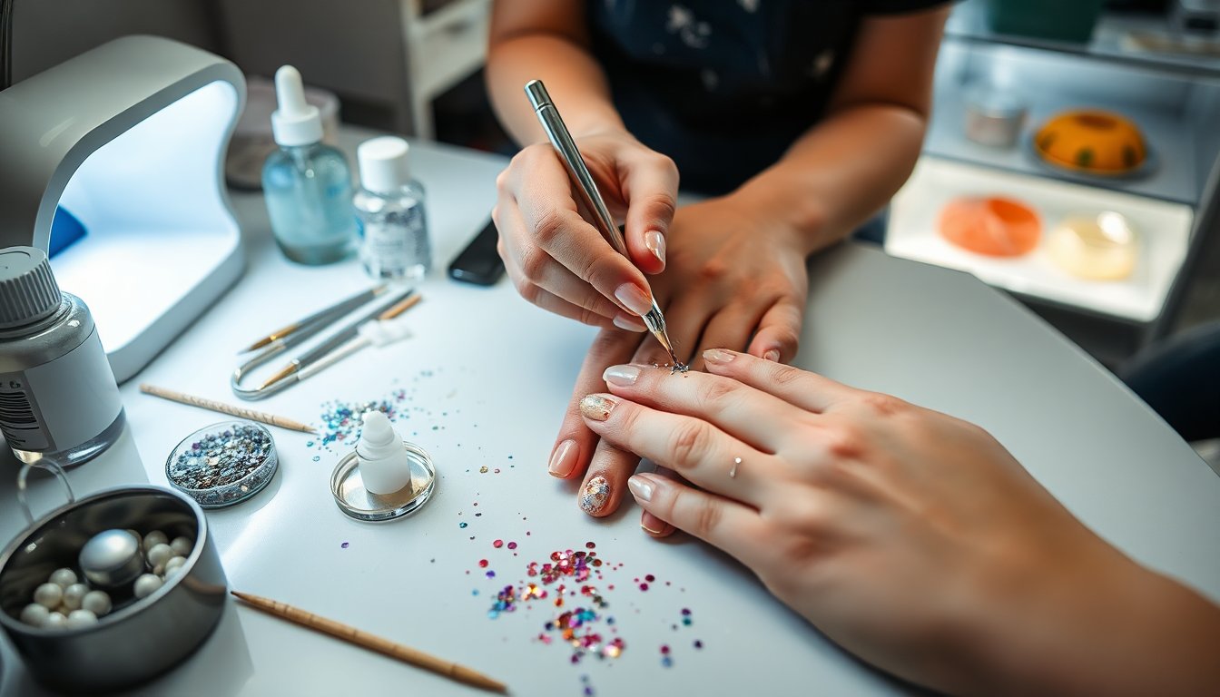 nail art con glitter e paillettes idee e tecniche per una manicure brillante 1772925571